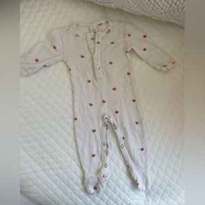 Kate Quinn Organic Pointelle Oranges Footie